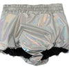 Dolce & Gabbana Silver Holographic High Waist Hot Pants Shorts