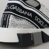 Dolce & Gabbana Silver Rhinestones Sorrento Sneakers Shoes