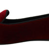 Mocassins Dolce &amp; Gabbana en velours bordeaux Devotion