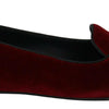 Mocassins Dolce &amp; Gabbana en velours bordeaux Devotion