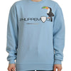 Philippe Model Light Blue Logo Printed Long Sleeves Sweater