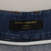 Dolce & Gabbana Blue High Waist Denim Cotton Stretch Jeans