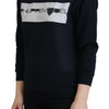 Philippe Model Black Printed Long Sleeves Pullover Sweater