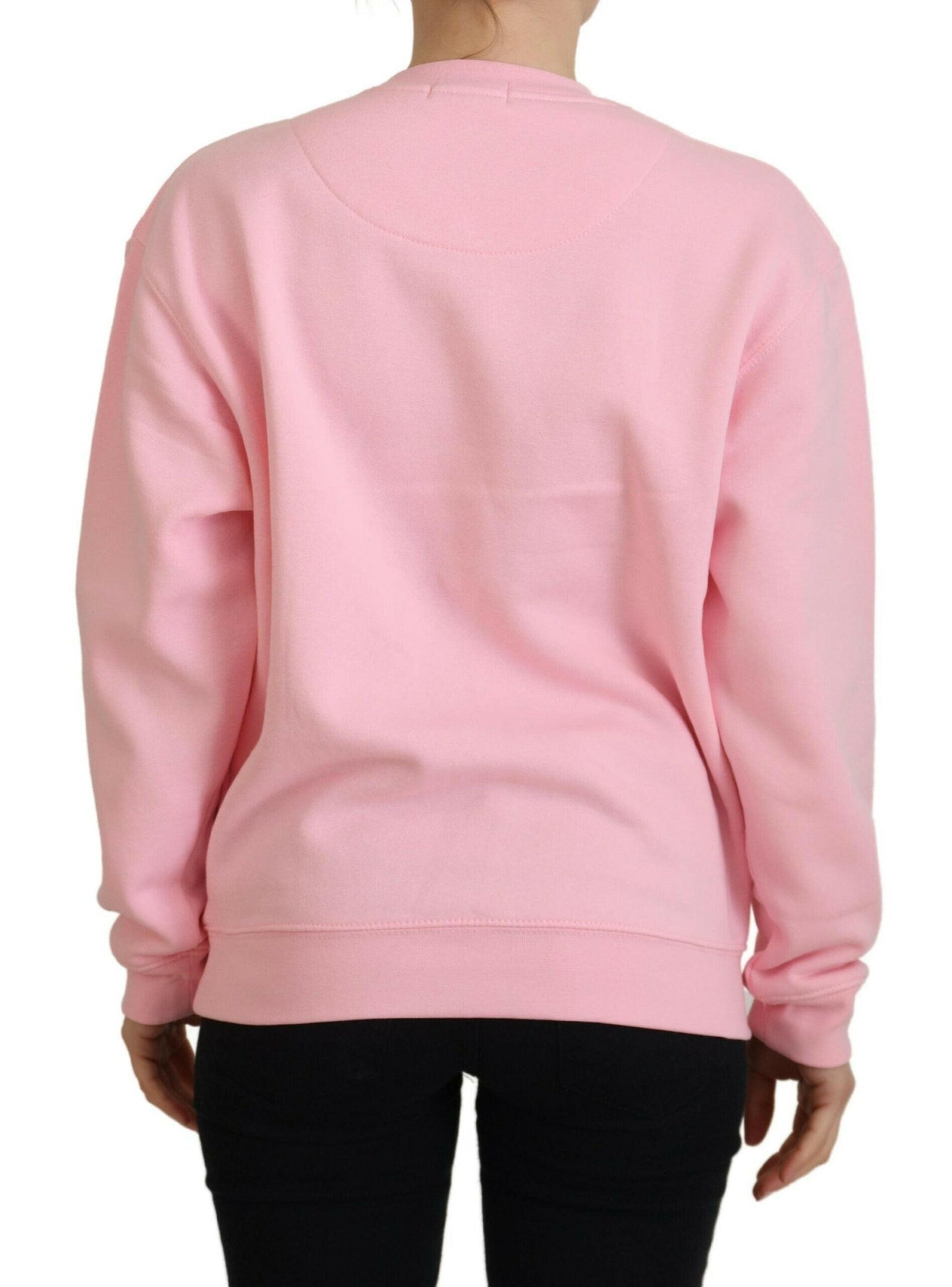 Philippe Model – Rosa bedruckter Pullover mit langen Ärmeln