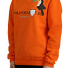 Philippe Model – Orangefarbener Pullover mit langen Ärmeln und Print