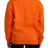 Philippe Model – Orangefarbener Pullover mit langen Ärmeln und Print