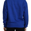 Philippe Model Blue Printed Long Sleeves Pullover Sweater