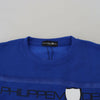 Philippe Model Blue Printed Long Sleeves Pullover Sweater