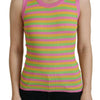 Dolce &amp; Gabbana Mehrfarbiges Seidenwesten-Pullover-Tanktop