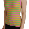 Dolce &amp; Gabbana Mehrfarbiges Seidenwesten-Pullover-Tanktop
