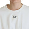 Dolce &amp; Gabbana – Weißes T-Shirt aus Stretch-Baumwolle mit Korsett