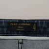 Dolce & Gabbana Yellow Leopard Cotton Straight Denim Jeans