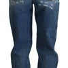 Dolce &amp; Gabbana – Blaue, zerfetzte Skinny-Jeans aus Baumwolldenim