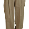 Dolce &amp; Gabbana – Karottenhose aus brauner Baumwolle mit hoher Taille