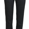 Dolce & Gabbana Gray Stripes Wool Tapered Women Pants