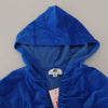 Juicy Couture Blue Cotton Full Zip Cropped Hooded Sweatshirt Sweater