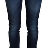 Acht Blue Cotton Low Waist Slim Fit Women Casual Denim Jeans