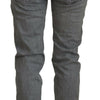 Care Label Gray Washed Cotton Skinny Women Casual Denim Jeans