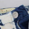 Acht White Blue Cotton Skinny Women Tattered Denim Jeans