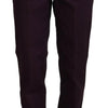 BENCIVENGA Lila Baumwolle Mittlere Taille Damen Tapered Pants