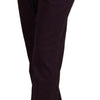 BENCIVENGA Lila Baumwolle Mittlere Taille Damen Tapered Pants