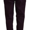 BENCIVENGA Lila Baumwolle Mittlere Taille Damen Tapered Pants