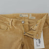 Acht Brown Cotton Corduroy Low Waist Women Casual Jeans