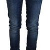 Acht Blue Washed Cotton Low Waist Women Casual  Jeans
