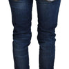 Acht Blue Washed Cotton Low Waist Women Casual  Jeans