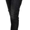 Fiorucci Black Cotton Low Waist Skinny Women Casual Jeans