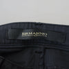 Ermanno Scervino Black Cotton Slim Fit Women Denim Jeans