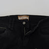 John Galliano Black Cotton Mid Waist Skinny Slim Fit Denim Jeans