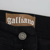 John Galliano Black Cotton Mid Waist Skinny Slim Fit Denim Jeans