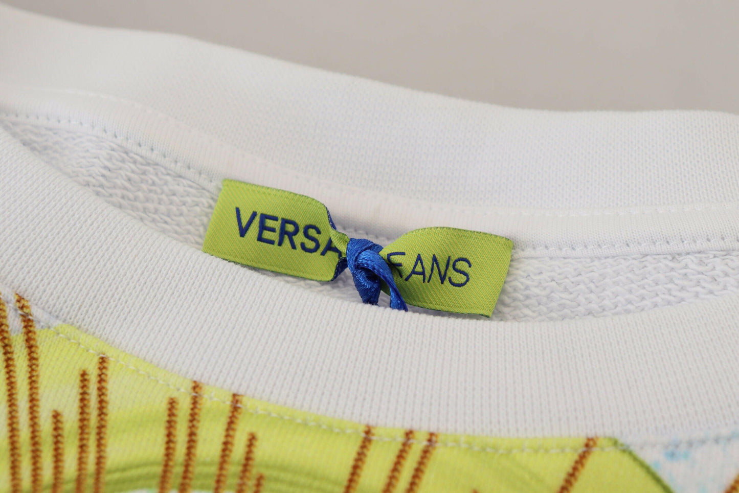 Versace Jeans White Graphic Print Long Sleeves Sweater