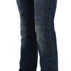 John Galliano Blue Newspaper Print Low Waist Skinny Denim Pants