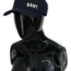 Gant Blue Cotton Logo Print Baseball Cap Casual Hat