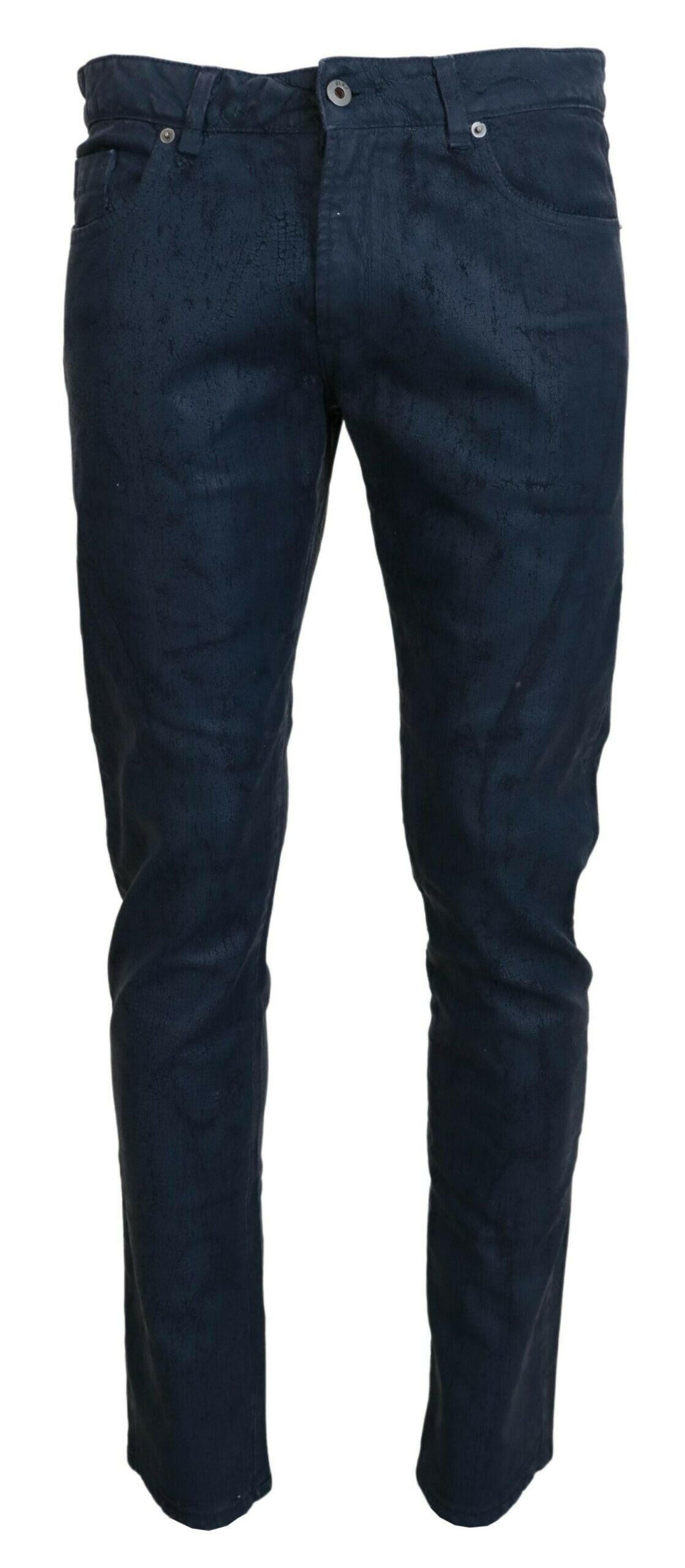 Jean fuselé bleu en denim Exte Chic