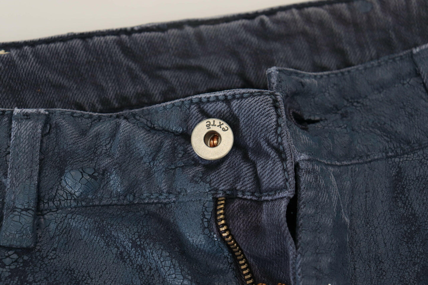 Jean fuselé bleu en denim Exte Chic