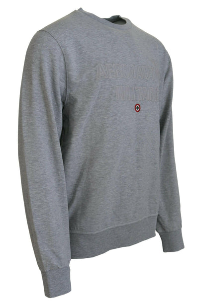 Aeronautica Militare Gray Men Pullover Sweatshirt Sweater
