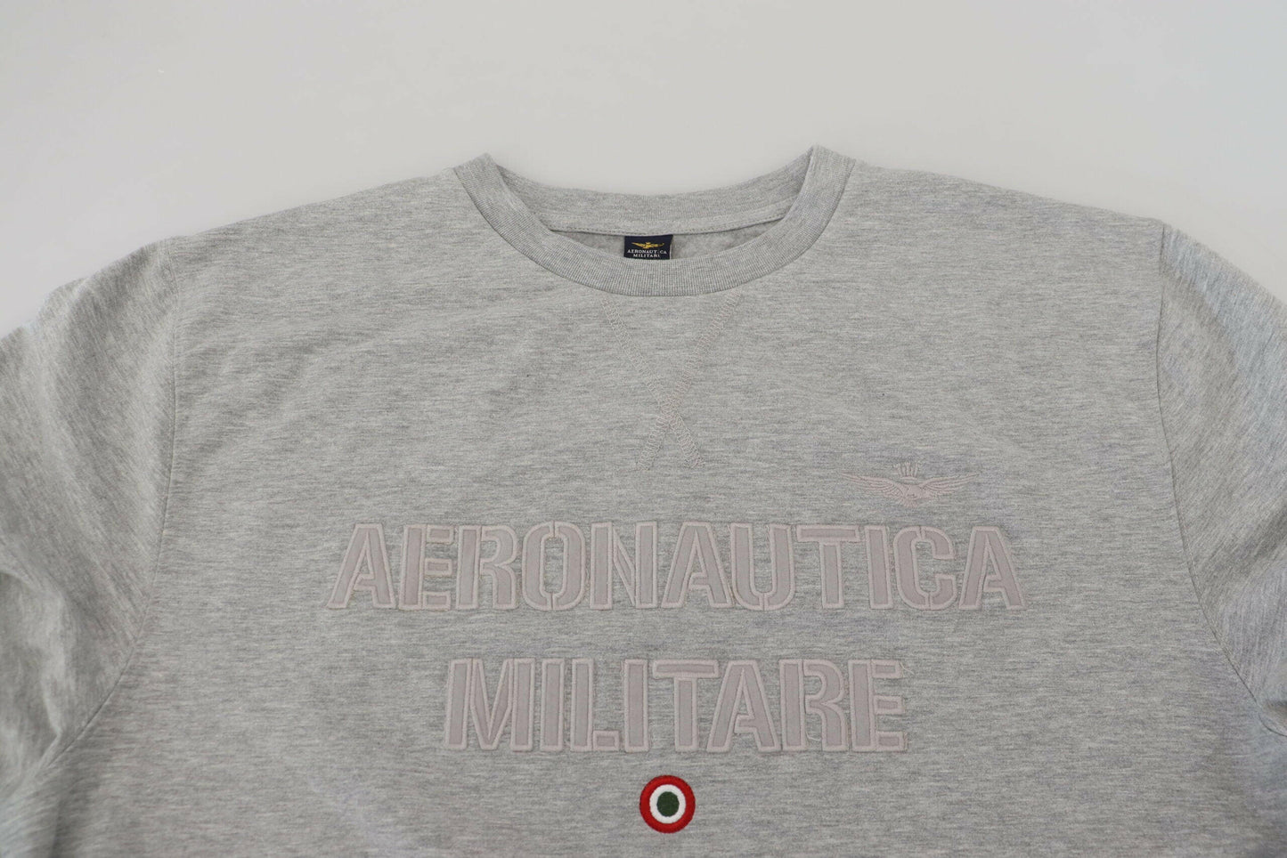 Aeronautica Militare grauer Herren-Pullover-Sweatshirt-Pullover