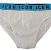 Dsquared² White Icon Logo Cotton Stretch Men Brief Underwear