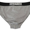 Dsquared² Gray DSURF Logo Cotton Stretch Men Brief Underwear