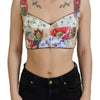 Dolce & Gabbana Multicolor Floral Cropped Bustier Corset Top