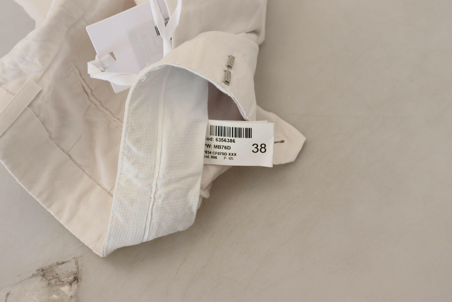 Dondup Weiße High Waist Tapered Damenhose