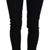 Acht Black Low Waist Slim Fit Cotton Denim Jeans