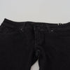 Acht Black Low Waist Slim Fit Cotton Denim Jeans