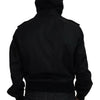 Dolce & Gabbana Black Nylon Hooded Full Zip Men Coat Jacket