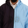 Dolce & Gabbana Black Blue DG Hooded Full Zip Men Jacket