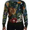 Dolce &amp; Gabbana Mehrfarbiger Pullover aus Dschungelwolle mit Logo