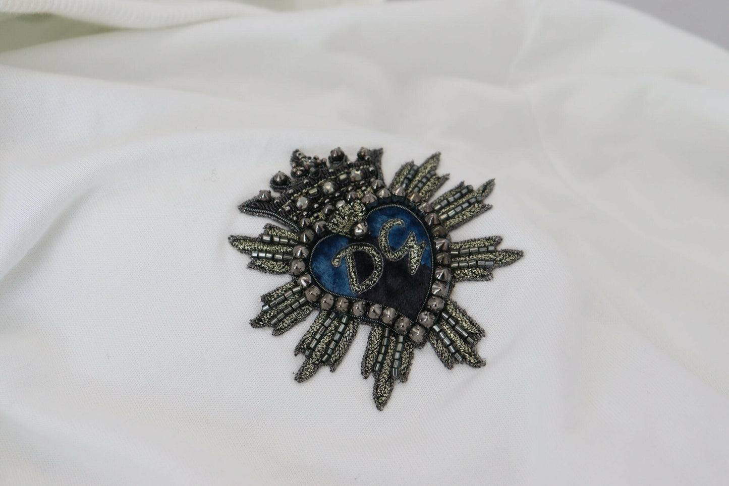 Sweat à capuche élégant avec logo blanc Dolce &amp; Gabbana